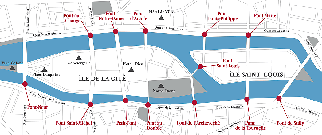 Map of Island Bridges